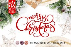 Merry Christmas Quotes and Objects Calligraphy Collection Product Image 1