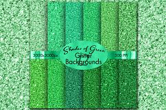 Shades of Green Glitter - 12 Background Images Product Image 1
