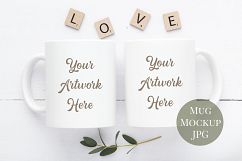 Double Mug Mockup in Neutral Colours Product Image 1