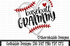 Baseball Svg, Baseball Grammy svg, Baseball Cutting file, heart frame baseball, dxf pattern, svg pattern, Cricut instant download Product Image 1