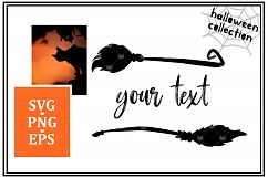 Brooms with place for text . SVG Product Image 1