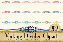 100 Luxury Royal Ornament Divider clip Arts Product Image 1