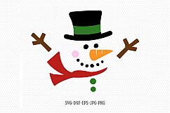 Cute snowman svg, Christmas snowman, let it snow snow Product Image 1