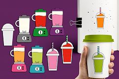 Blender, smoothie, juice drinks graphics and illustrations Product Image 1