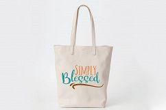 Simply Blessed SVG - Fall SVG Cut File - DXF EPS PNG JPG PDF Product Image 7