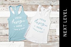 Blue Cancun Next Level 1533 Vest Running Top Mockup Product Image 1