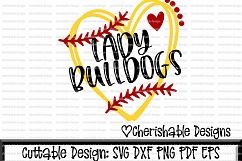 Baseball Svg, Softball Svg, Lady Bulldogs Baseball Cutting file, heart frame baseball, dxf pattern, svg pattern, Cricut instant download Product Image 1