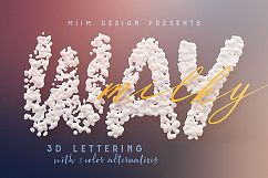 Milky Way 3D Lettering Product Image 1