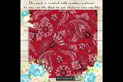 100 Seamless Floral Paisley Digital Paper 12 x 12 inch Product Image 2