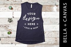 Midnight Navy Bella Canvas 8803 Mockup Tank Gym Wear Vest Product Image 1