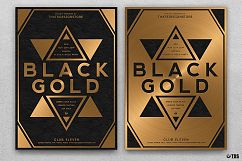 10 Minimal Black and Gold Flyers Bundle Product Image 5