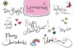 Merry Christmas Unicorn - clip-art Product Image 3