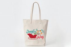 Jingle all the Way - Christmas SVG Cut File - DXF PNG EPS Product Image 8