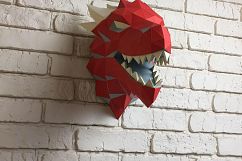Game of Thrones, Winter is coming, Paper Dragon, Dragon Head, Papercraft Dragon, House Targaryen, animal head, Home Decoration, Printable Product Image 3
