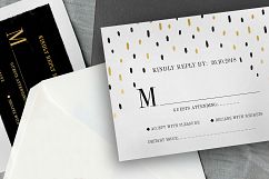 Black Gold Polkadot Wedding Suite Product Image 4