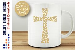 ross Svg Christian Svg Files Religious svg Distressed cross Product Image 1
