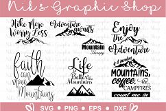 Mountains Svg, Mountain Bundle 7 for 1, Mountains Svg Product Image 1