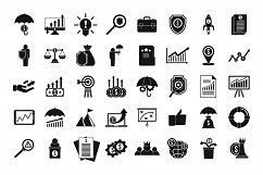Crisis manager icons set, simple style Product Image 1