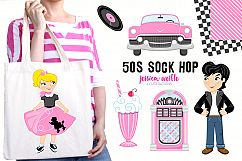 50s Sock Hop Clipart Graphics Collection Product Image 2