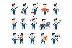 Businessman Mascot - 14 ready position Product Image 2