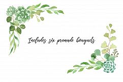 Watercolor Greenery Floral Set Product Image 4