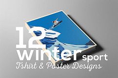 Winter Sport Poster T-shirt Set Product Image 1
