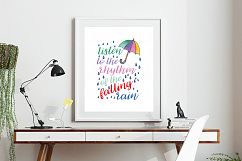 Printable Art Listen To The Rhythm Of The Falling Rain Print Product Image 2