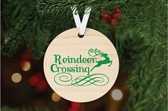 Christmas SVG Cut File - Reindeer Crossing SVG DXF PNG EPS Product Image 6