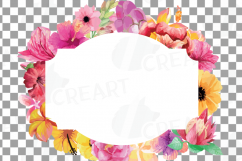 Floral frames watercolor clip art collection, Borders, sweet digital labels, floral borders clip art, digital stamp, wedding frames Product Image 6