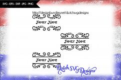 3 Swirly split border cut files, monogram svg, border svg Product Image 1