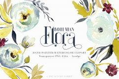 Bohemian Flora - Watercolor Clipart Product Image 1