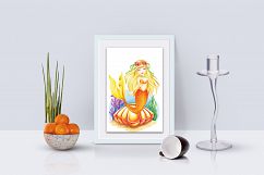 Watercolor Colorful Mermaids by Whimseez Product Image 3