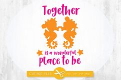 together-wonderful cutting files svg, dxf, pdf, eps included - cut files for cricut and silhouette - Cutting Files SG Product Image 1