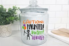 Caution Haunted Danger Beware SVG Cut File - Halloween SVG Product Image 3