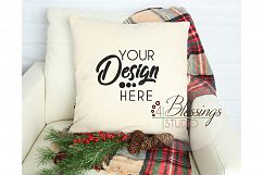 Christmas Pillow Mockup Canvas Pillow Mockup Template Product Image 1