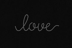 Rhinestone LGBT Rainbow Love SVG File Template Product Image 2