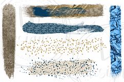 Gold, Silver, and Navy Blue Brush Strokes Product Image 3