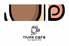 Think Cafe - Creative Coffee Shop Stock Logo Template Product Image 3