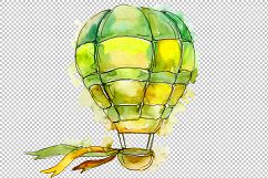 Colorful hot air balloon PNG set Product Image 5