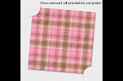 16 Seamless Pink and Brown Plaid Pattern Digital Papers Product Image 4