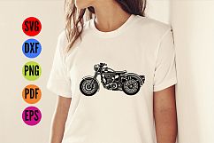 Vintage Motorbike, Motorcycle  SVG Cutting File  Product Image 2