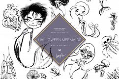 Halloween Mermaid Clipart Product Image 2