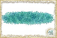 Turquoise Glitter Blue and Green Digital Clipart Brush Stroke 24 of beautiful PNG files Product Image 14
