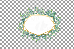 Eucalyptus frames watercolor clip art pack, Eucalyptus leaves design borders. PNG, jpg, svg, vector illustrator &amp; corel files included Product Image 5