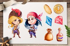 Pirates. Watercolor illustrations. Product Image 3