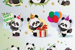 Set of cute pandas Product Image 4
