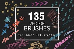 135 Vector Brushes for Illustrator Product Image 1