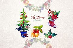 Christmas collection PNG watercolor set Product Image 8
