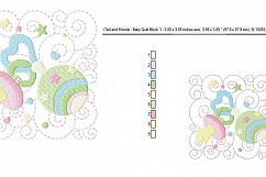 Baby Quilt Block 1 - Machine Embroidery Design in 3 sizes Product Image 4