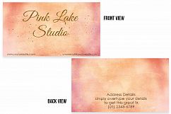 Blush, Apricot and Gold Glitter Business Card Template Product Image 2